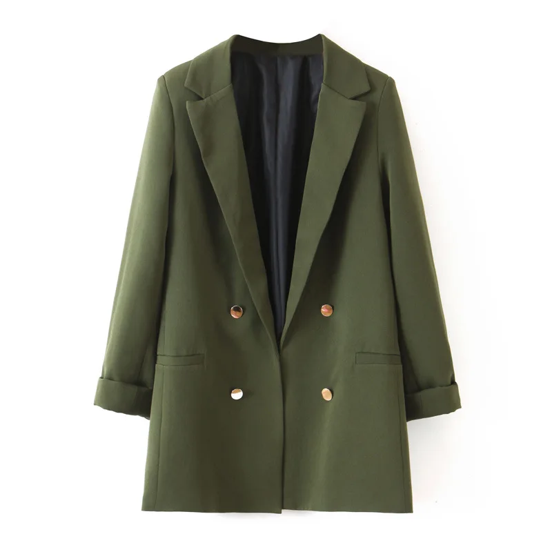 WT219 Women Chic Double Breasted Army Green Color Blazer Fashion Autumn Outwear Tops
WT219 Women Chic Double Breasted Army Green Color Blazer Fashion Autumn Outwear Tops