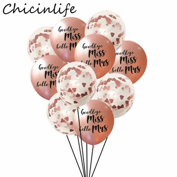 Chicinlife GoodBye Miss Hello Mrs Latex Balloons Bachelorette Party Decor Wedding Heart Confetti Balloon Bridal Shower Supplies
Chicinlife GoodBye Miss Hello Mrs Latex Balloons Bachelorette Party Decor Wedding Heart Confetti Balloon Bridal Shower Supplies
