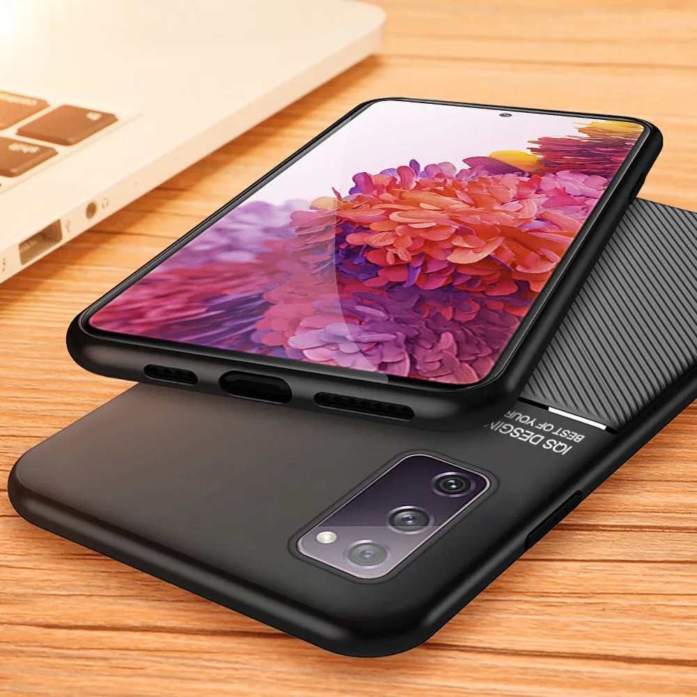 Premium Matte Silicone Shockproof Cover For Samsung Galaxy S20 FE4G Case Samsun Fan Edition S20fe 5G Car Magnetic Back Coque | Мобильные