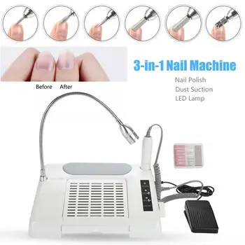 3-in-1 35000 RPM Nail Grind Polishing Drill Pen Dust Collector Nail Art Manicure Machine LED Desk Lamp With 6pcs Drill Heads
3-in-1 35000 RPM Nail Grind Polishing Drill Pen Dust Collector Nail Art Manicure Machine LED Desk Lamp With 6pcs Drill Heads