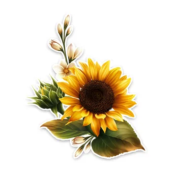 DAWASARU Sunflower Decor Flowers Car Stickers High Quality Personalized Colored Decoration Personality Car Sticker 14CM*12CM
DAWASARU Sunflower Decor Flowers Car Stickers High Quality Personalized Colored Decoration Personality Car Sticker 14CM*12CM