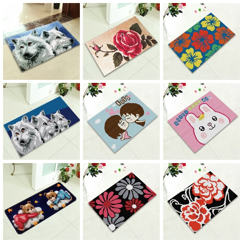 Cartoon Animal Flowers Carpet Package Embroidery Smyrna Button Carpet Latch Hook Needlework Button Package Crochet Carpet Kits
Cartoon Animal Flowers Carpet Package Embroidery Smyrna Button Carpet Latch Hook Needlework Button Package Crochet Carpet Kits