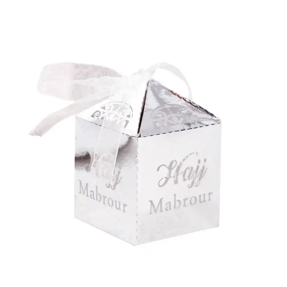 50pcs paper gift box letter hollow candy box favor bag holder