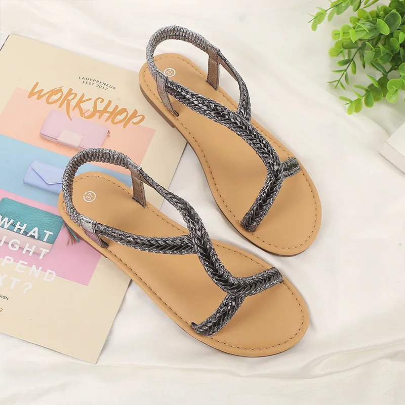 2019 Summer New Style Bohemian Style Handmade Round-toe Sandles Women's Versitile Fashion Flat WOMEN'S Sandals Large Size
2019 Summer New Style Bohemian Style Handmade Round-toe Sandles Women's Versitile Fashion Flat WOMEN'S Sandals Large Size