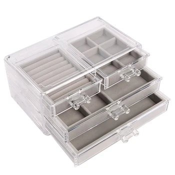 Acrylic Jewelry Box Transparent Jewelry Storage Anti-Dust Box Ring Necklace Earrings Bracelet Display Rack Tray
Acrylic Jewelry Box Transparent Jewelry Storage Anti-Dust Box Ring Necklace Earrings Bracelet Display Rack Tray