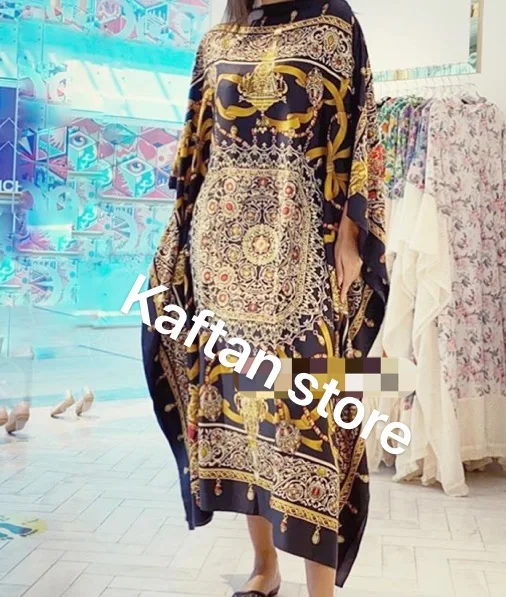 Traditional Printed Summer African Women's Muslim abaya robe dress Free Size Dashiki Bohemian Silk Kaftan long dress
Traditional Printed Summer African Women's Muslim abaya robe dress Free Size Dashiki Bohemian Silk Kaftan long dress