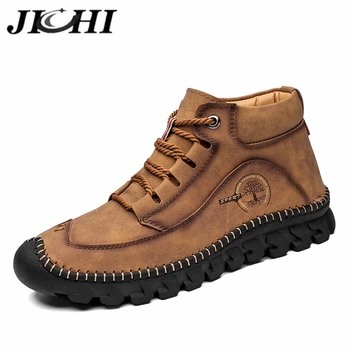 JICHI Leather Winter Men Boots Fashion Design Luxury Casual Boots Men Comfortable Non-slip Lace-up Mens Soft Ankle Boots Size 48
JICHI Leather Winter Men Boots Fashion Design Luxury Casual Boots Men Comfortable Non-slip Lace-up Mens Soft Ankle Boots Size 48