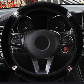 Auto Steering wheel cover Warm Car Rhinestone Plush Autumn Winter 37-38CM Protector
Auto Steering wheel cover Warm Car Rhinestone Plush Autumn Winter 37-38CM Protector
