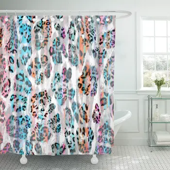 Animal Colorful Snow Leopard Skin Fur Dots Panther Shower Curtain Polyester Fabric 72 x 72 Inches Set with Hooks
Animal Colorful Snow Leopard Skin Fur Dots Panther Shower Curtain Polyester Fabric 72 x 72 Inches Set with Hooks