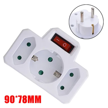 1Pc Durable Multiple Plug 3-way Plug Distributor Adapter Conversion Socket Plug EU Standard w/ Switch White 90*78mm
1Pc Durable Multiple Plug 3-way Plug Distributor Adapter Conversion Socket Plug EU Standard w/ Switch White 90*78mm