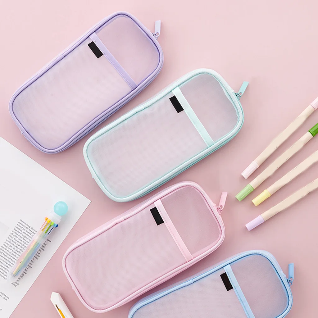 Simple Mesh Pen Bag 2-Layer Stationery Case Makeup Holder Case Portable Travel Toiletries Bag for Girls Women Students
Simple Mesh Pen Bag 2-Layer Stationery Case Makeup Holder Case Portable Travel Toiletries Bag for Girls Women Students