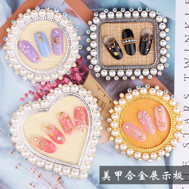1pc Retro Rhinestones Pearl Nail Display Board Heart/Square Shaped Nail Art Plate Tips Practice Display For Nail Tool Palette TD
1pc Retro Rhinestones Pearl Nail Display Board Heart/Square Shaped Nail Art Plate Tips Practice Display For Nail Tool Palette TD
