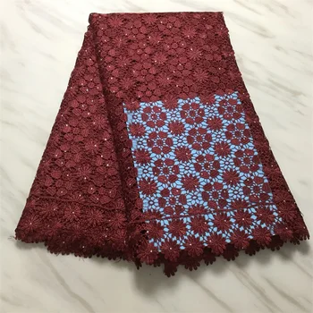 New Red African Guipure Cord Lace Fabric Fashion Nigerian Water Soluble Cord Laces Embroidery French Laces For Party Dress
New Red African Guipure Cord Lace Fabric Fashion Nigerian Water Soluble Cord Laces Embroidery French Laces For Party Dress