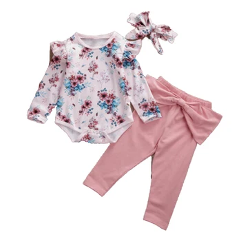Toddler Baby Girl Ruffles Floral Long-sleeved Tops + Pants Suits Clothes 0-24 Months 
Toddler Baby Girl Ruffles Floral Long-sleeved Tops + Pants Suits Clothes 0-24 Months