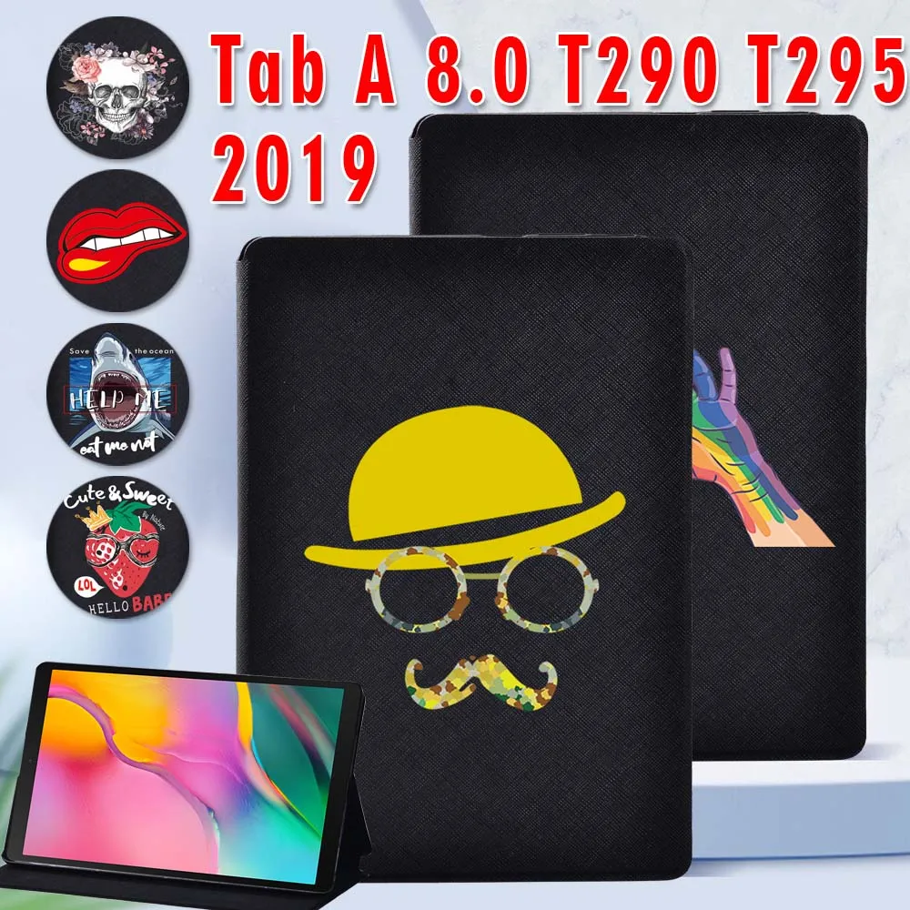 Фото Для Samsung Galaxy Tab A 8 0 дюймов 2019 SM-T290 SM-T295 Подставка для планшета чехол + Бесплатный