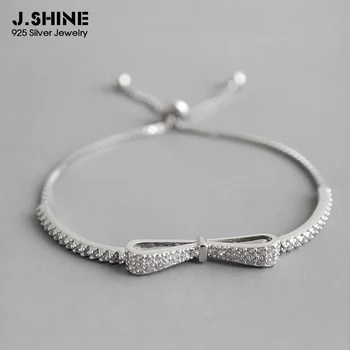 JShine Exquisite Bowknot 925 Sterling Silver Charm Bracelets Adjustable Korean Fashion Cubic Zirconia Bracelets for Women
JShine Exquisite Bowknot 925 Sterling Silver Charm Bracelets Adjustable Korean Fashion Cubic Zirconia Bracelets for Women