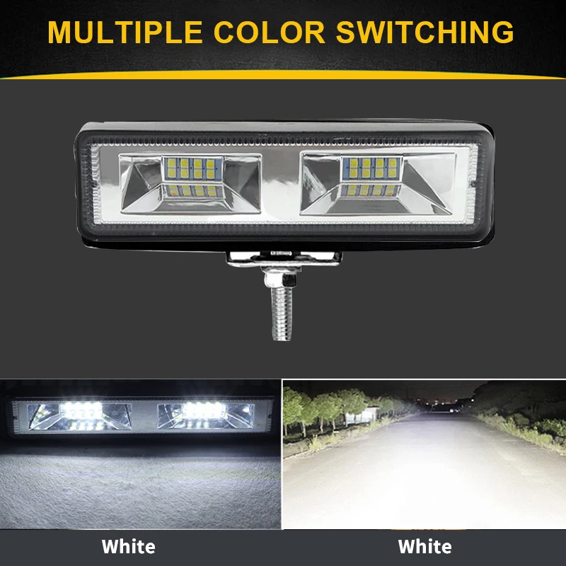 

1/2pcs LED Headlights 12-24V For Auto Motorcycle Truck Boat Tractor Trailer Offroad Working Light 36W LED Work Light Spotlight