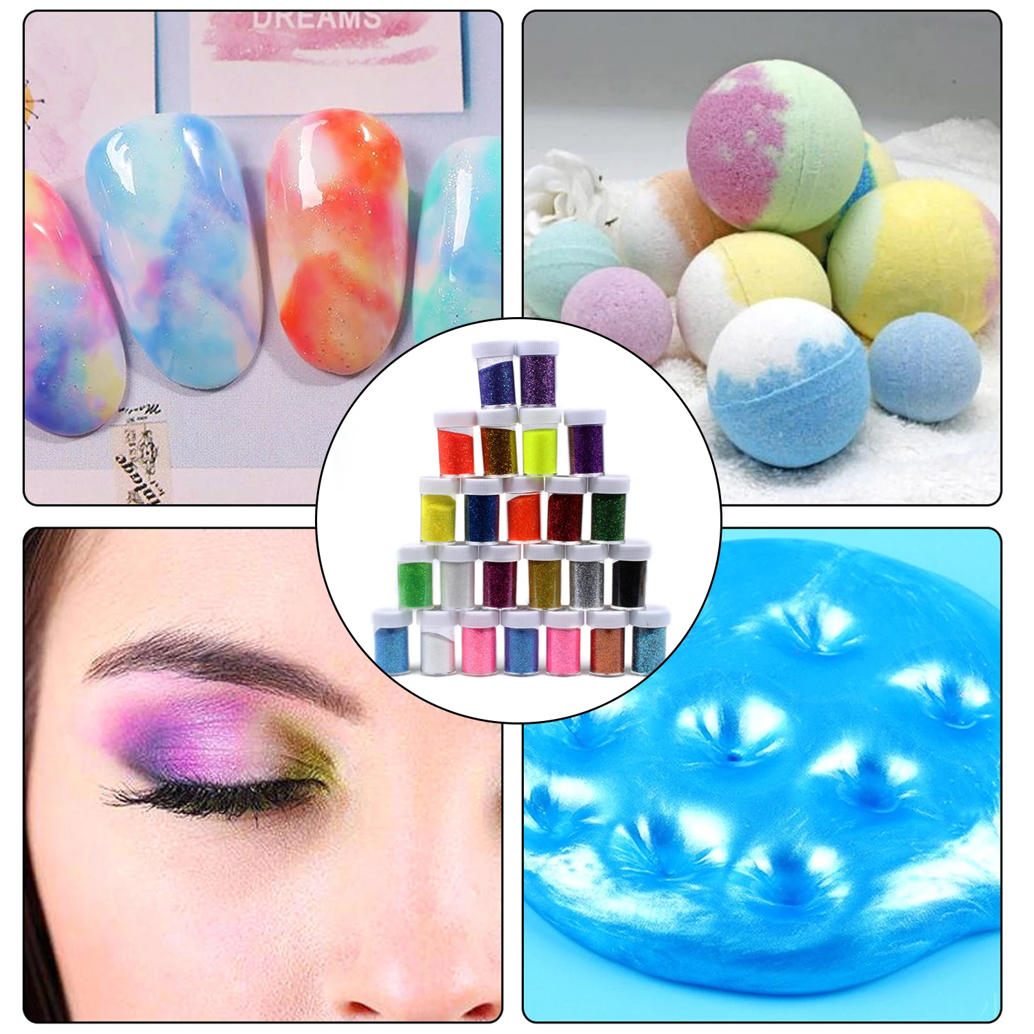 24 Colors 20g Fine Glitter Powders Set for Making Collages Holiday Decorations Greetings Cards Postcards Slime School Projects
24 Colors 20g Fine Glitter Powders Set for Making Collages Holiday Decorations Greetings Cards Postcards Slime School Projects