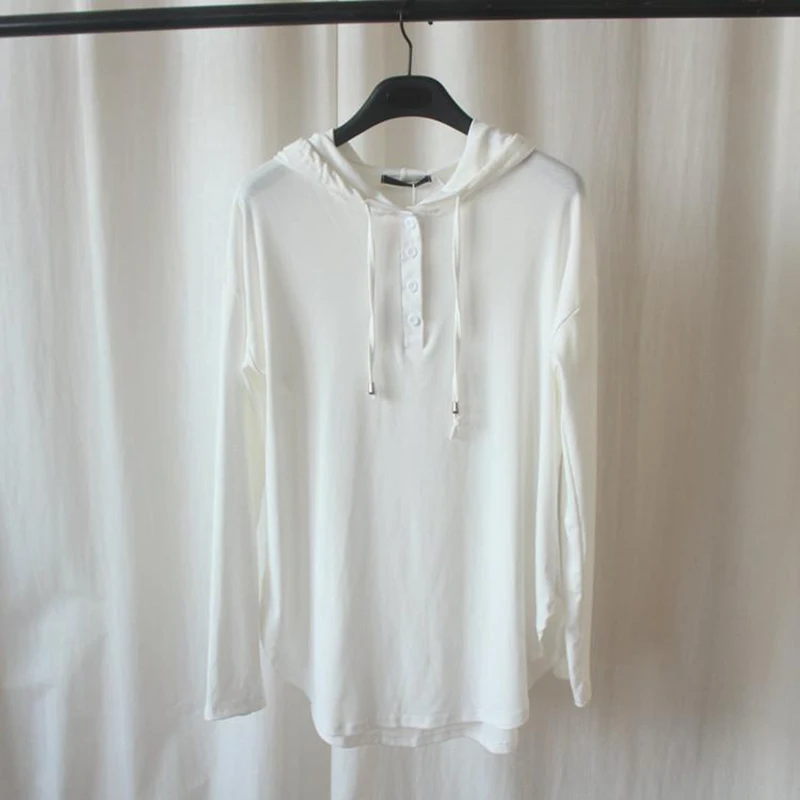 Oversized Irregular Hooded Side Slit Women Long Sleeve T Shirt Fall Fashion Slim Basic Tunic Clothing Casual Harajuku Top White
Oversized Irregular Hooded Side Slit Women Long Sleeve T Shirt Fall Fashion Slim Basic Tunic Clothing Casual Harajuku Top White