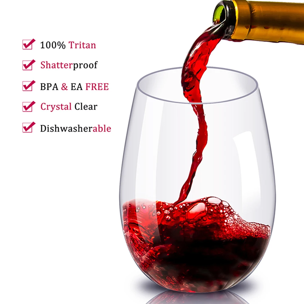 4pc/set Wine Glass Shatterproof Plastic Nbreakable PCTG Red Wine Tumbler Glasses Cups Reusable Transparent Fruit Juice Beer Cup
4pc/set Wine Glass Shatterproof Plastic Nbreakable PCTG Red Wine Tumbler Glasses Cups Reusable Transparent Fruit Juice Beer Cup