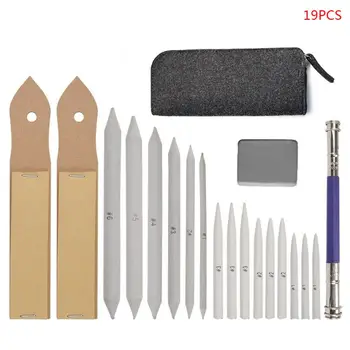 19pcs/set Sandpaper Blending Paper Stumps Sketch Pencil Extension Rod Drawing 24BB
19pcs/set Sandpaper Blending Paper Stumps Sketch Pencil Extension Rod Drawing 24BB