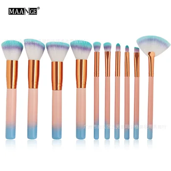 Cross-border hot MAANGE 10 powder blue gradient makeup brush set beauty makeup tools foreign trade explosions 
Cross-border hot MAANGE 10 powder blue gradient makeup brush set beauty makeup tools foreign trade explosions