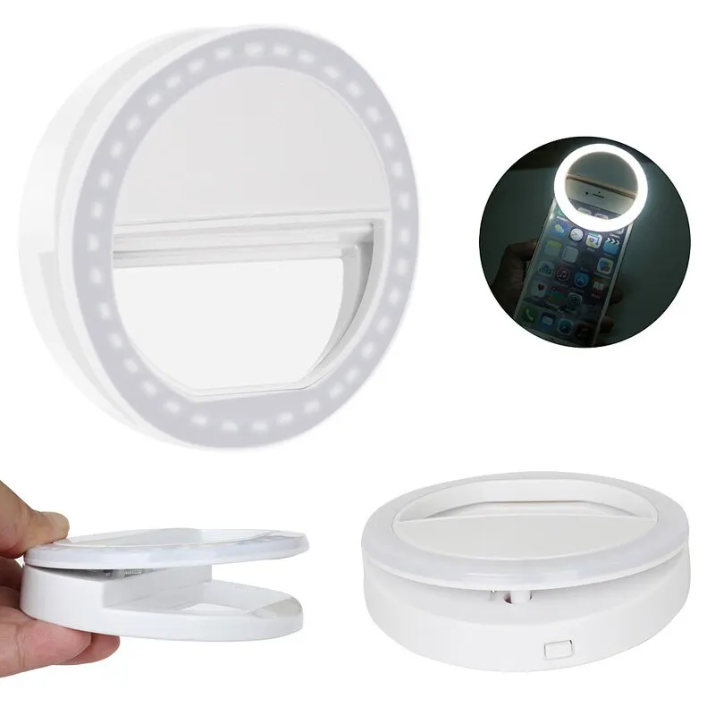 Portable LED Selfie Ring FlashLight Fit Dim Environment Self-timer Light Tool Luminous Ring Clip for Any Cell Phones Tablets New
Portable LED Selfie Ring FlashLight Fit Dim Environment Self-timer Light Tool Luminous Ring Clip for Any Cell Phones Tablets New