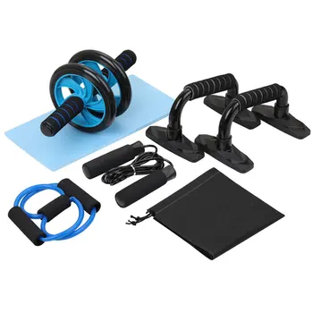 1 Set/6 Pcs Abdominal Exercise Roller Jump Rope Push-ups Pull Band Knee Pads Storage Pouch Training Fitness Accessories Househol
1 Set/6 Pcs Abdominal Exercise Roller Jump Rope Push-ups Pull Band Knee Pads Storage Pouch Training Fitness Accessories Househol
