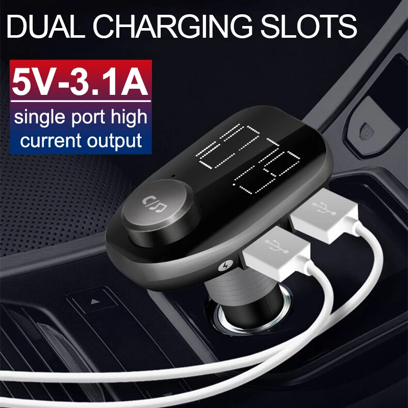 XMXCZKJ Dual USB Car Charger 3.1A Car Lighter Slot digital Display Charging For iPhone FM Transmitter Bluetooth Car Kit LCD MP3
XMXCZKJ Dual USB Car Charger 3.1A Car Lighter Slot digital Display Charging For iPhone FM Transmitter Bluetooth Car Kit LCD MP3