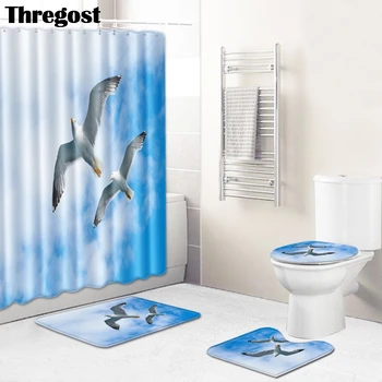 Thregost Animal Print Shower Carpet Non-Slip Bath Mat Water Absorbent Mats Modern Toilet Floor Rugs 3pcs/set with Shower Curtain
Thregost Animal Print Shower Carpet Non-Slip Bath Mat Water Absorbent Mats Modern Toilet Floor Rugs 3pcs/set with Shower Curtain