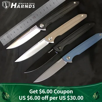 

Harnds CK9171 With Clip Assassin Folding Knife 14C28N Blade G10 Handle Ceramic Ball Bearing Outdoor Camping Tactical EDC Knives