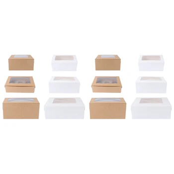12Pcs Handy Grids Separated Cake Wrapping Boxes Backing Case Cake Box Cake Holder Muffin Case for Baking Party Dinner
12Pcs Handy Grids Separated Cake Wrapping Boxes Backing Case Cake Box Cake Holder Muffin Case for Baking Party Dinner