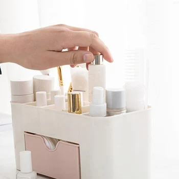 H Vanity Drawer Beauty Organizer 6 Compartments with 1 Drawer Cosmetic Storage Box for Home Office Vanities Bathroom Counter-top 
H Vanity Drawer Beauty Organizer 6 Compartments with 1 Drawer Cosmetic Storage Box for Home Office Vanities Bathroom Counter-top