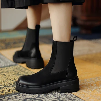 2020 new autumn and winter retro Martin boots wild Chelsea platform thick-soled leather distressed color short boots
2020 new autumn and winter retro Martin boots wild Chelsea platform thick-soled leather distressed color short boots