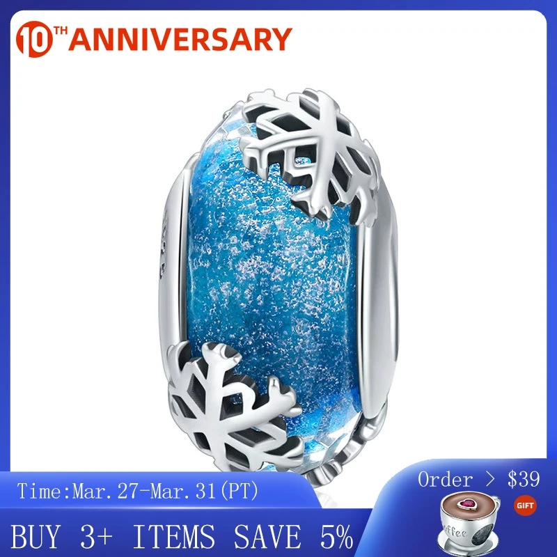 CodeMonkey Genuine 925 Sterling Silver Winter Snowflake Blue Murano Glass Beads Fit Charm Bracelets & Bangles DIY Jewelry C862
CodeMonkey Genuine 925 Sterling Silver Winter Snowflake Blue Murano Glass Beads Fit Charm Bracelets & Bangles DIY Jewelry C862