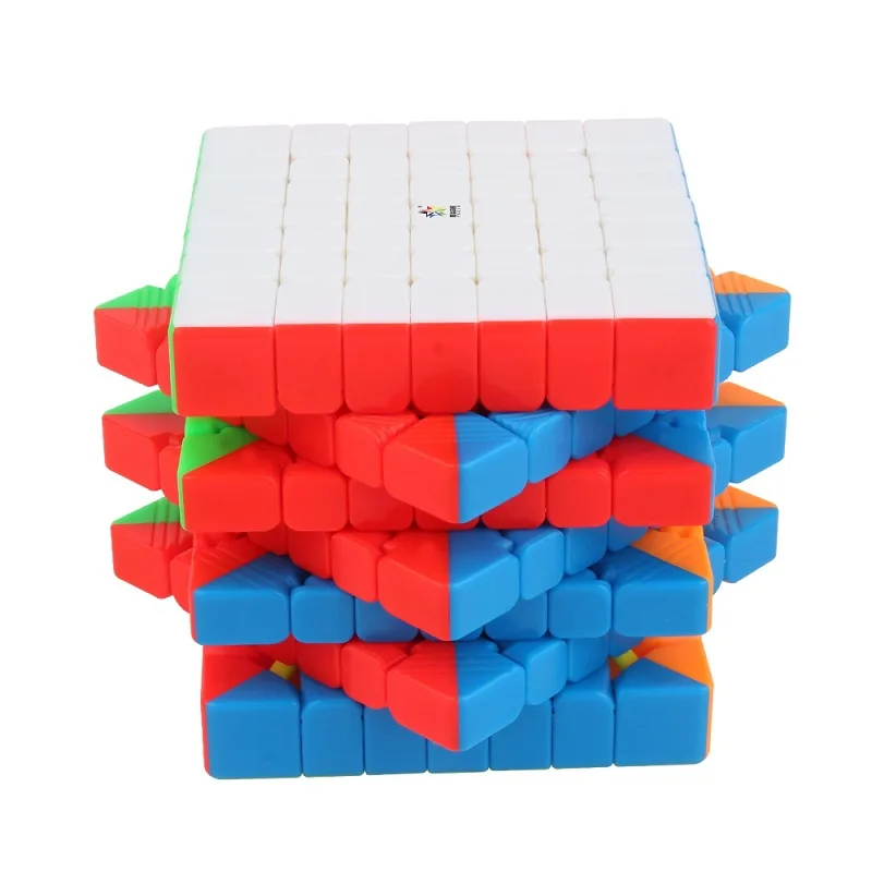 YUXIN Little Magic Professtional Stickerless 7x7x7 Magnetic Magic Cube Speed Puzzle 7x7 Cube Educational Toys cubo magico 67.5mm-6