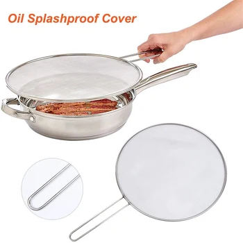 Splash cover screen with cooking utensils for frying pan stainless steel fine mesh
Splash cover screen with cooking utensils for frying pan stainless steel fine mesh