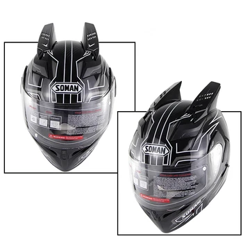 Vintage casco capacete moto DotApproved Soman SM955 Retro Classic Flip up Dual Visors Full Face Motorcycle Helmet+horn
Vintage casco capacete moto DotApproved Soman SM955 Retro Classic Flip up Dual Visors Full Face Motorcycle Helmet+horn