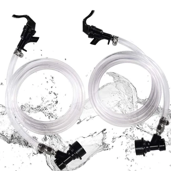 5Ft Clear Ball Lock Beer Line, 3/16 Inch I.D Keg Quick Disconnect Draft Beer Line Assembly with 2 Picnic Faucet and 4 Food-Grade 
5Ft Clear Ball Lock Beer Line, 3/16 Inch I.D Keg Quick Disconnect Draft Beer Line Assembly with 2 Picnic Faucet and 4 Food-Grade