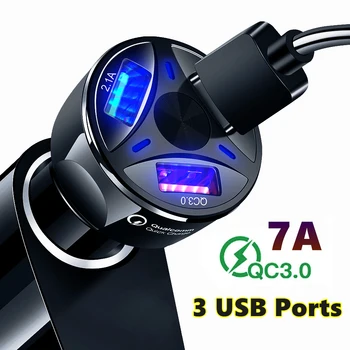 Quick Charge 3.0 Car Charger Portable 5V 3A Fast Charging GPS For iPhone 11 Pro Max Xiaomi Huawei Quick Charge with 3in 1 cable 
Quick Charge 3.0 Car Charger Portable 5V 3A Fast Charging GPS For iPhone 11 Pro Max Xiaomi Huawei Quick Charge with 3in 1 cable