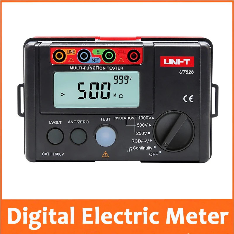 Multi-function digital electric meter Electrical Insulation Tester UT526 Earth Resistance Meter+RCD Test Machi
Multi-function digital electric meter Electrical Insulation Tester UT526 Earth Resistance Meter+RCD Test Machi
