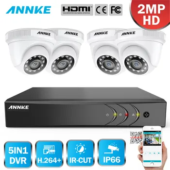 ANNKE 1080P 8CH CCTV Camera DVR System 4pcs IP66 Waterproof 2.0MP White Dome Cameras Home Video Surveillance Kit 
ANNKE 1080P 8CH CCTV Camera DVR System 4pcs IP66 Waterproof 2.0MP White Dome Cameras Home Video Surveillance Kit