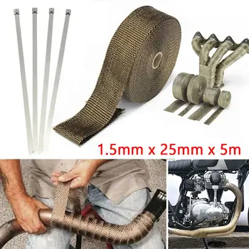 5M Motor Vehicle Exhaust Manifold Turbine Heat Insulation Tape Heat Insulation Shield Wrap Motorcycle Thermal Exhaust Tape
5M Motor Vehicle Exhaust Manifold Turbine Heat Insulation Tape Heat Insulation Shield Wrap Motorcycle Thermal Exhaust Tape