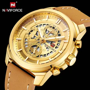 NAVIFORCE Quartz Watch Men Date Week Display Skeleton Military Mens Watches Luxury Leather Band Casual Sports Colck Dropshipping 
NAVIFORCE Quartz Watch Men Date Week Display Skeleton Military Mens Watches Luxury Leather Band Casual Sports Colck Dropshipping