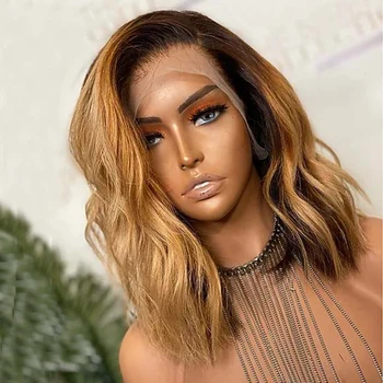 Omber Blonde Bob Style Human Hair Lace Front Wigs for Summer Wavy Blonde 360 Lace Frontal Wigs 200Density Body Wave Wigs
Omber Blonde Bob Style Human Hair Lace Front Wigs for Summer Wavy Blonde 360 Lace Frontal Wigs 200Density Body Wave Wigs