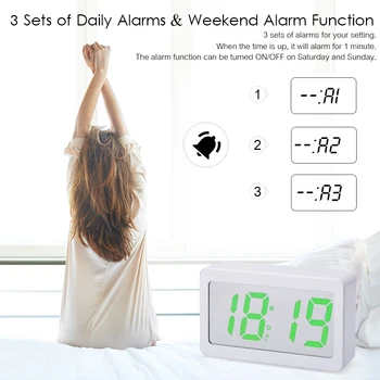 USB Alarm Clock Digital LED Display RGB Color Changing 3 Level Brightness Sound Control Alarm Clock Table Desktop Alarm Clock
USB Alarm Clock Digital LED Display RGB Color Changing 3 Level Brightness Sound Control Alarm Clock Table Desktop Alarm Clock