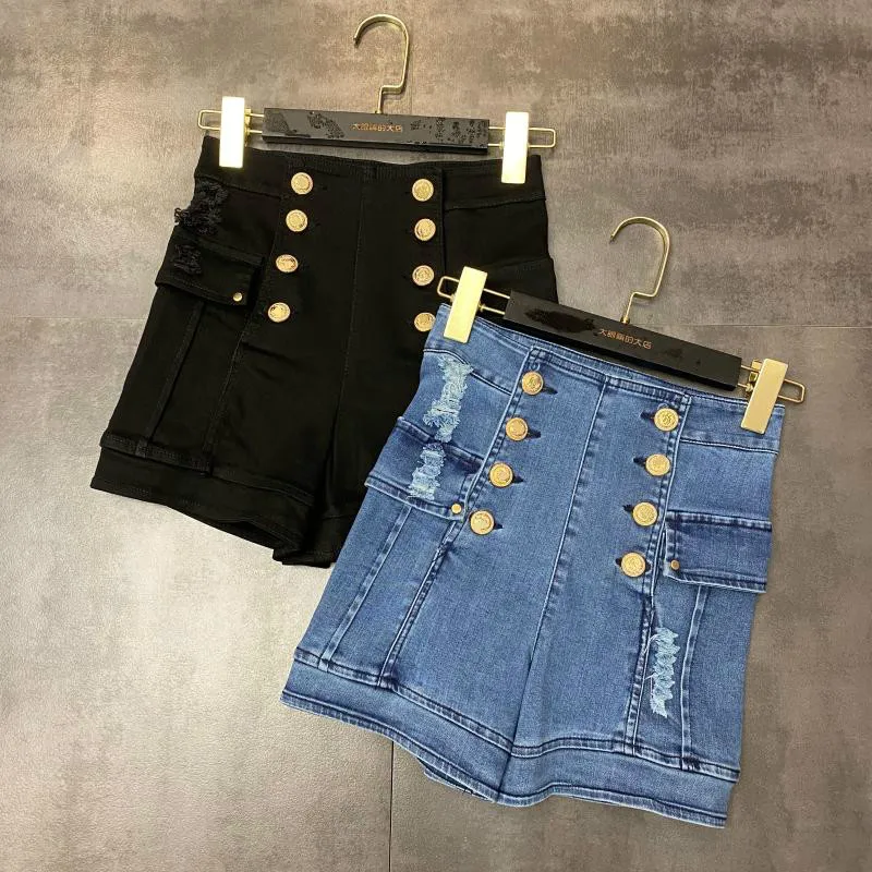 High Waist Jean Hot Pants Woman 2020 Spring Summer New Fashion Double Row Metal Buttons Holes Slim Fit Shorts Denim Shorts
High Waist Jean Hot Pants Woman 2020 Spring Summer New Fashion Double Row Metal Buttons Holes Slim Fit Shorts Denim Shorts