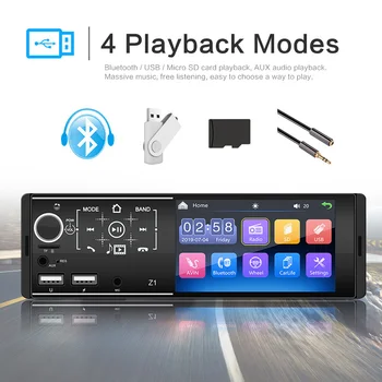 Car MP5 Player 1 Din 4.1" Touch Screen Support Auto RDS & FM Stereo Bluetooth Support Microphone and Rear View Camera
Car MP5 Player 1 Din 4.1" Touch Screen Support Auto RDS & FM Stereo Bluetooth Support Microphone and Rear View Camera