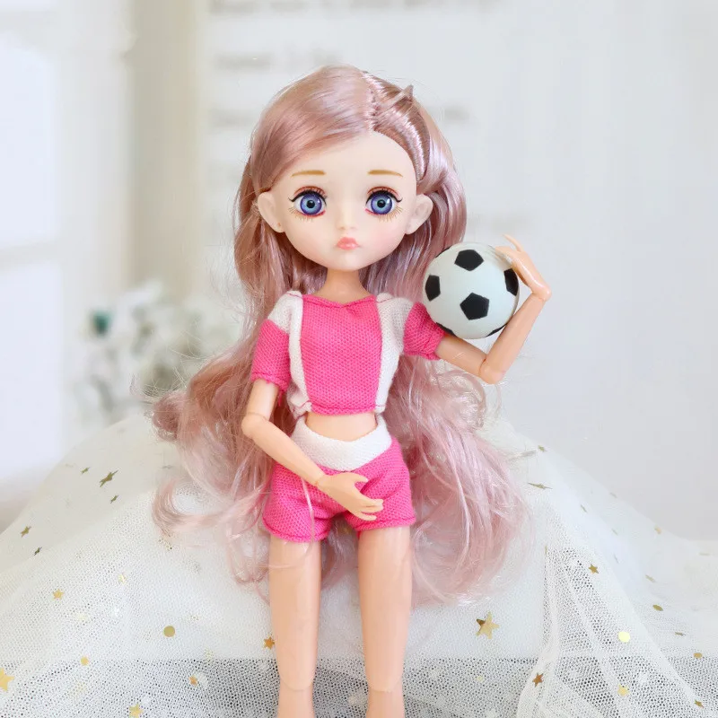 11 Joint Movable 30cm Bjd Doll 11 Joint Movable 3D Blue and Black Eye Doll Sportswear Football Dress Up Fashion Toy Girl Gift
11 Joint Movable 30cm Bjd Doll 11 Joint Movable 3D Blue and Black Eye Doll Sportswear Football Dress Up Fashion Toy Girl Gift