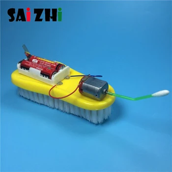 Saizhi Creative Brush Car Model Kit DIY Assembled Sweeping Brush Robot Model Science Experiment Kids Children Educational Toys
Saizhi Creative Brush Car Model Kit DIY Assembled Sweeping Brush Robot Model Science Experiment Kids Children Educational Toys